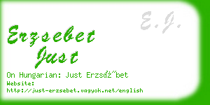 erzsebet just business card